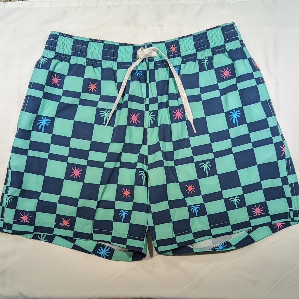 NWT Checkerboard Swim Trunks - Men's Med